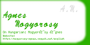 agnes mogyorosy business card